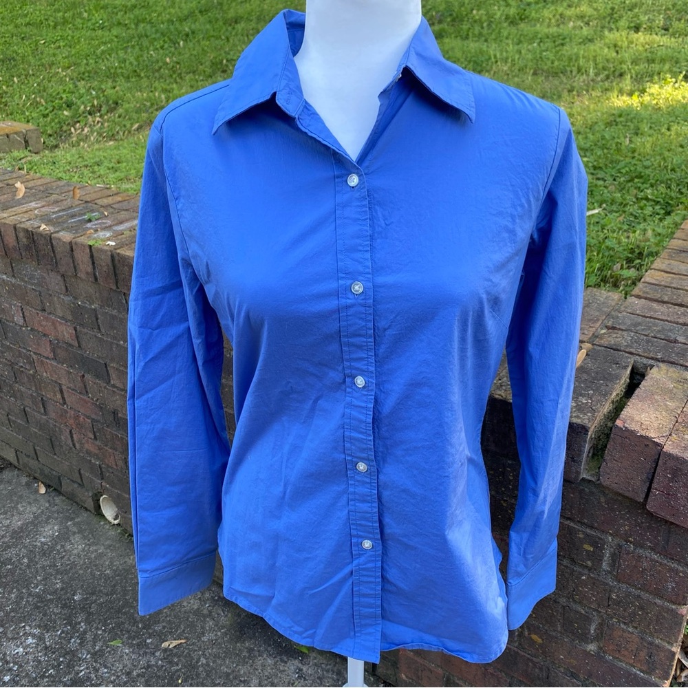 New Gap Medium Blue Button-Down Shirt
